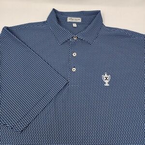Peter Millar Summer Comfort Men  Extra Large XL Short Sleeve Blue Bird Golf Polo